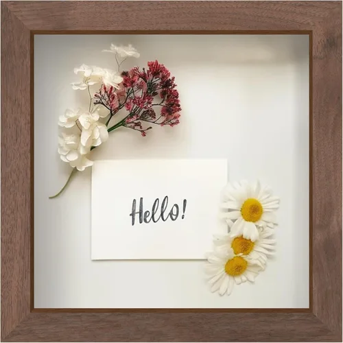 Vista 67 de FrameWorks Marco de Caja de Sombra de Madera Negra de 8" x 8" – Vitrina con Parte Trasera de Fieltro Suave, Caja de Memoria con Vidrio Templado