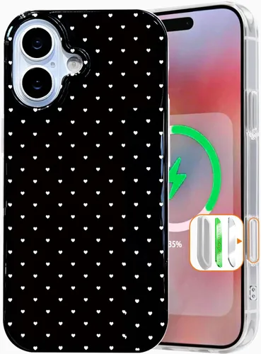 Vista 12 de I-MGAE-IN-AR Funda compacta para iPhone 16, diseño colorido de flores iridiscentes, control de cámara, protección de grado militar a prueba