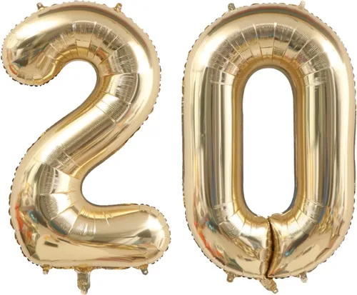 Vista 58 de Globos de oro claro de 40 pulgadas con el número 0, globos gigantes de helio de Mylar de aluminio de 0 pulgadas, globo digital grande para niñas