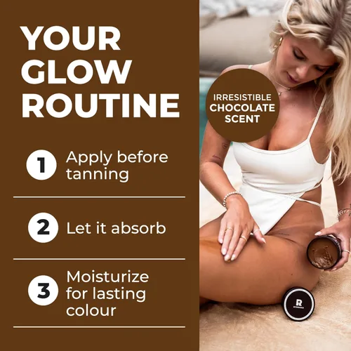 Vista 5 de BYROKKO Shine Brown Crema aceleradora de bronceado de chocolate, 6.8 onzas líquidas, aceite de bronceado para exteriores o interiores o loción