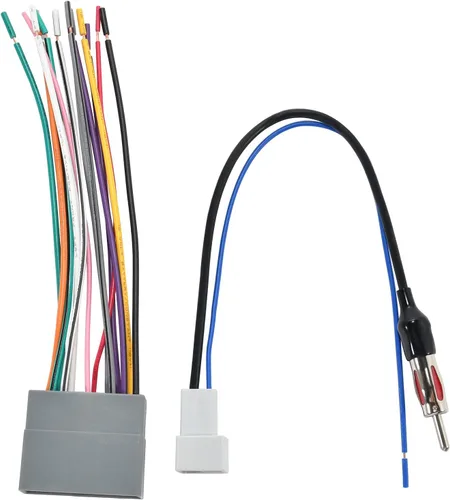 RED WOLF Arnés de cable estéreo para radio de vehículo con adaptador de conector de antena compatible con Honda Fit 2007-2008 Civic 2006-2011,