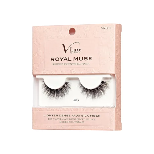 Vista 8 de VLuxe Pestañas postizas, pestañas lujosas de seda real, pestañas esponjosas, volumen y rizo súper naturales, ligeras y cómodas (mujer)