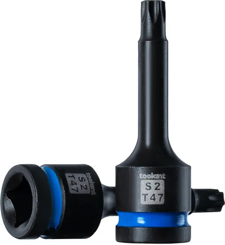 Vista 18 de toolant Juego de enchufes de brocas Torx T20 de impacto 2 piezas, 1/2" de acero S2, enchufes de estrella de accionamiento neumático de alto impacto