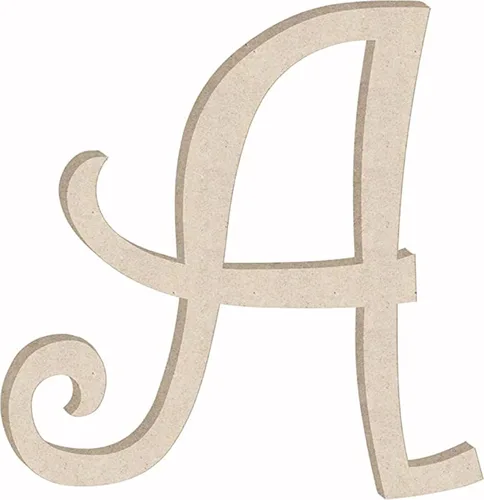 Vista 6 de Pequeña letra de madera de 2 pulgadas con forma de letra L para manualidades, decoración de letras sin terminar del alfabeto para niña, forma ABC