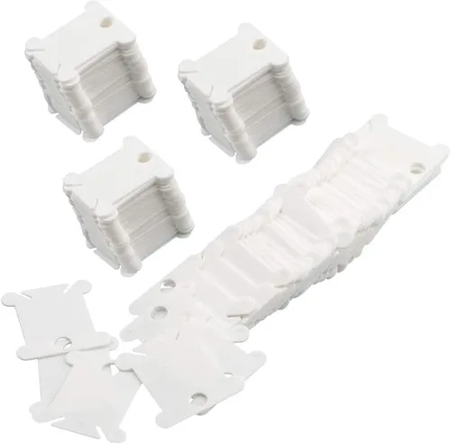 Bobinas de hilo de bordar, 128 unidades, organizador de hilo de bordar, tarjetas de hilo de bordado de plástico para soporte de hilo de punto de