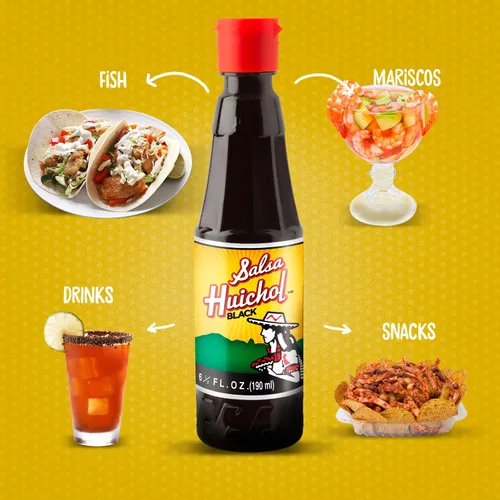 Vista 6 de Huichol Salsa Negra - Paquete de 3 unidades, importado de México