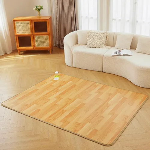 Heated Floor Rug Mat, Electric Heated Carpet Floor, Area Rug Floor Heater, with 60 Levels Adjustable Thermostat, 12 Hour Timer, for Yoga Bedroom