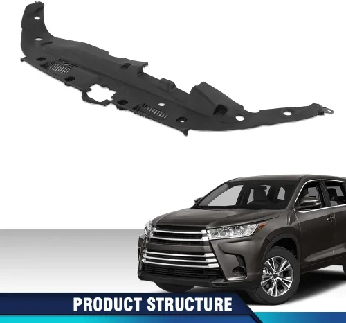 Vista 7 de PIT66 Cubierta de soporte de radiador compatible con Toyota Highlander/Highlander Hybrid 2014-2019 TO1224107, 532950E070