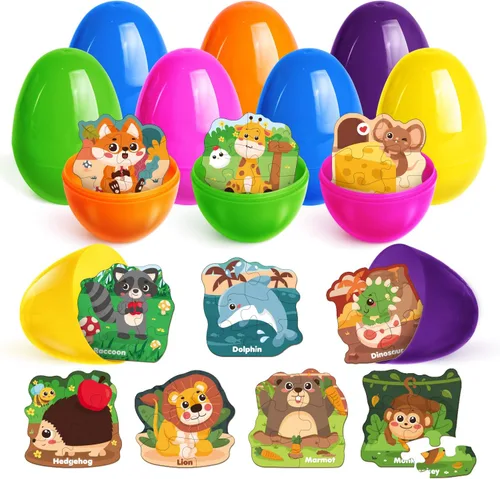 SpringFlower Rompecabezas para niños de 1 a 2 3 años, juguetes de aprendizaje preescolar, regalo educativo para niños y niñas, 24 rompecabezas con