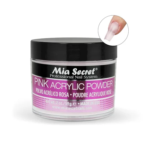 Vista 3 de Mia Secret Professional - Sistema de uñas acrílicas, polvo acrílico rosa, 2 onzas