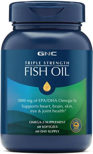 Vista 8 de Aceite de Pescado GNC con Triple Fuerza 30 cápsulas blandas., 1