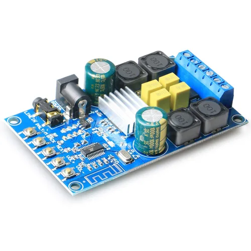 Vista 4 de DAMGOO - Placa amplificador Bluetooth de 50 W + 50 W, 2 canales, adecuada para altavoces retrofit y altavoces Bluetooth, fácil instalación y sin