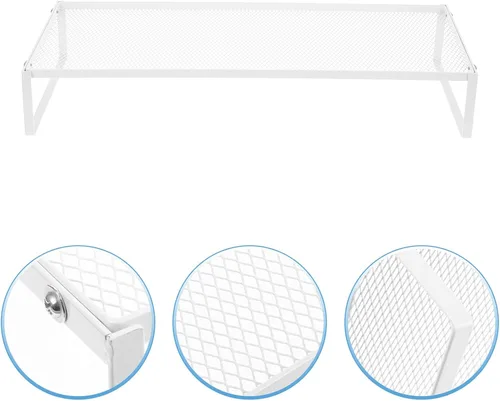 Vista 6 de Ergonomic Computer Monitor Riser Stand Desk Organizer Laptop Stand Height for Home Office Dorm with Under-platform Storage Space