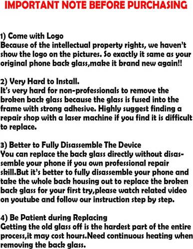 Vista 7 de Reemplazo de cristal trasero para iPhone 13 Pro Max con herramientas de reparación, reemplazo de cubierta trasera de gran agujero para todos