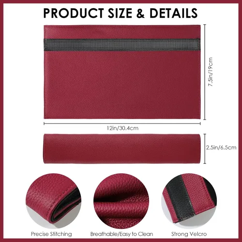 Vista 6 de Fundas para cinturón de seguridad de automóvil para adultos, almohadilla de hombro de cuero suave para cinturón de seguridad, protector de cojín