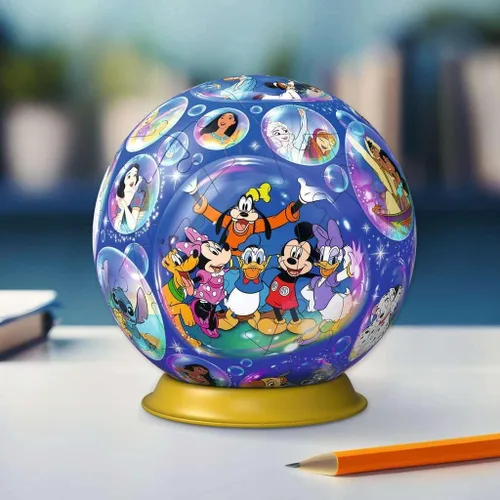 Vista 6 de Ravensburger Bola de rompecabezas 3D de personajes de Disney, 72 piezas, bola de rompecabezas para fanáticos de Disney a partir de 6 años