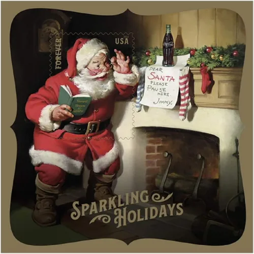 Vista 2 de Sellos Sparkling Holidays Forever 2018 (1 regular + 1 hoja de recuerdo)
