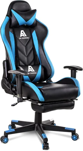 Vista 9 de AA Products - Silla ergonómica para videojuegos, silla ergonómica de carreras de computadora con respaldo alto, silla de oficina ajustable