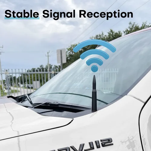 Vista 4 de Antena de bala para camioneta GM Chevy Silverado 1500 2500 3500 HD Avalanche GMC Sierra 1500 2500 3500 Denali Heavy Duty Pickup Trucks Accesorios