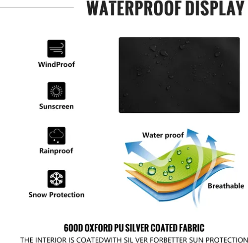 Vista 3 de SOKINGCOVER Funda de scooter motorizada, 55 x 26 x 36 pulgadas, impermeable, funda de scooter eléctrico de 4 ruedas que proporciona protección