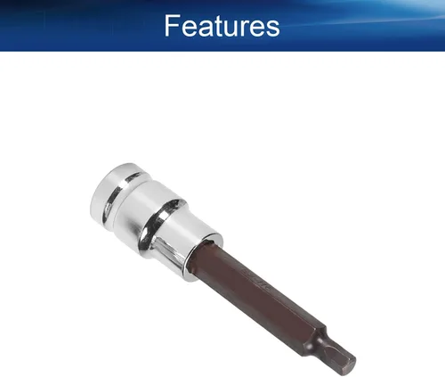 Vista 3 de Auniwaig Enchufe hexagonal de 1/2 pulgada x H6 (0.236 in), brocas de acero S2, enchufes CR-V de 4 pulgadas de longitud, 2 piezas