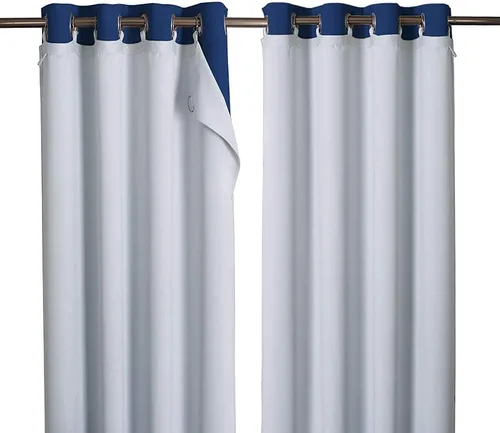 Vista 8 de NICETOWN Revestimientos de cortinas opacas, forros para cortinas, paneles de cortina con aislamiento térmico para cortinas largas con anillos