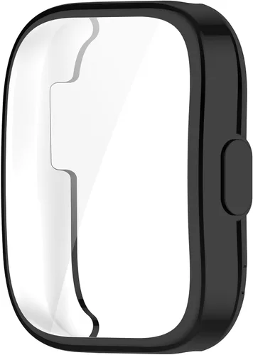 Vista 5 de Paquete de 2 fundas de poliuretano termoplástico con protector de pantalla para Amazfit Bip 5, protector de pantalla HD ultrafino, antiarañazos, sin