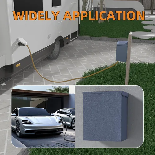 Vista 6 de Panel de salida de alimentación temporal resistente a la intemperie, panel eléctrico de RV precableado más grueso con toma de corriente de 20, 30