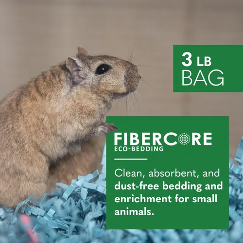 Vista 3 de ECO BEDDING Ropa de cama de papel 99% libre de polvo para mascotas pequeñas y pájaros, azul, 1.5 libras (se expande a 30 L)