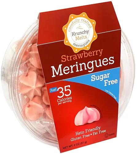 Vista 9 de Krunchy Melts – Merengues sin azúcar – Sabor Cappuccino – 2 Oz tina