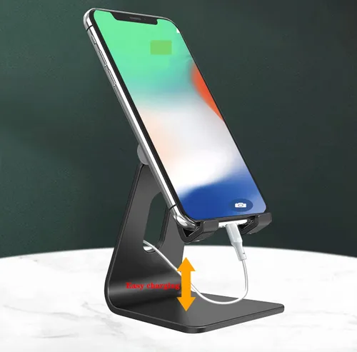 Vista 7 de Tergy Paquete de 12 soportes para teléfono celular, soporte ajustable para teléfono celular, soporte de escritorio para todos los teléfonos