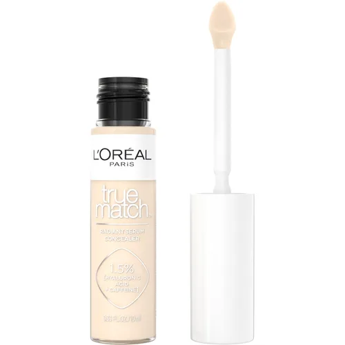 Vista 30 de L'Oreal Paris True Match - Corrector de suero radiante, corrector iluminador debajo de los ojos con 1.5% de ácido hialurónico y cafeína, C1, 0.33