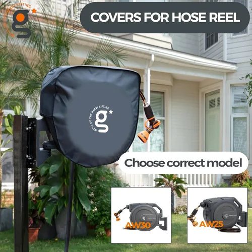 Vista 6 de Giraffe Tools Cubierta retráctil para carrete de manguera de jardín AW30/AW25, resistente a los rayos UV, cubierta impermeable y antidecoloración