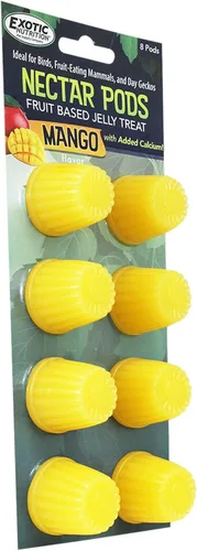 Vista 12 de Cápsulas de néctar (paquete de 4 variedades) – Golosinas de frutas fortificadas con calcio – Planeadores de azúcar, titíes, ardillas, loros