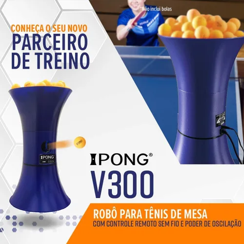 Vista 4 de Robot de Entrenamiento de Tenis de Mesa iPong V300 - Sirve Automáticamente Pelotas de Ping Pong de 40mm de Regulación - Juega Solo sin Modo