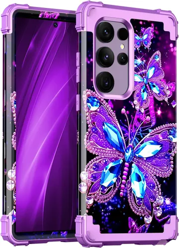 Vista 18 de Miqala Funda para Galaxy S8, que brilla en la oscuridad, tres capas, resistente, a prueba de golpes, protección completa, parachoques de plástico