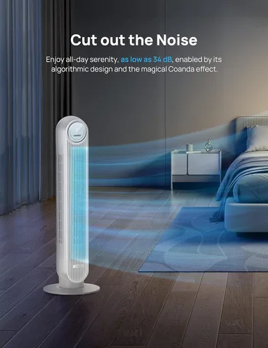 Vista 7 de Dreo Ventilador de torre Pilot Max de 42 pulgadas, ventiladores inteligentes mejorados 2023 para el hogar, funciona con AlexaGoogleApp, ventilador