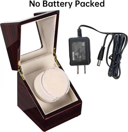 Vista 9 de CHIYODA Bobinadora de reloj para relojes automáticos individuales Caja de madera maciza con motores Mabuchi