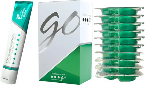 Vista 9 de Opalescence Opalescence Go - Bandejas blanqueadoras precargadas con peróxido de hidrógeno al 15% y pasta de dientes blanqueadora, sabor menta