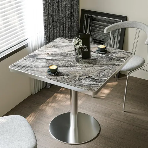 Vista 15 de Mesa de tulipán de 31.5 pulgadas, mesa de comedor redonda con mesa de Aqua Jade (oro rosa)