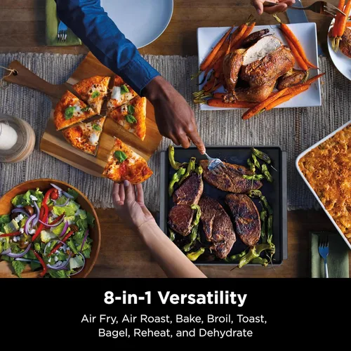 Vista 2 de Ninja SP201 Horno Digital de Aire y Freidora Pro de 8 en 1 de Encimera con Altura Extendida, Capacidad XL, Capacidad de Voltear Hacia Arriba