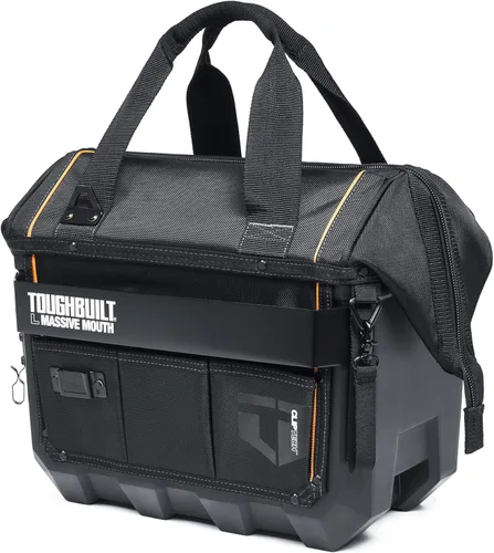 Vista 3 de ToughBuilt ClipTech Series - Bolsa de herramientas de boca masiva de 16 pulgadas, bolsa de herramientas de gran apertura resistente con construcción