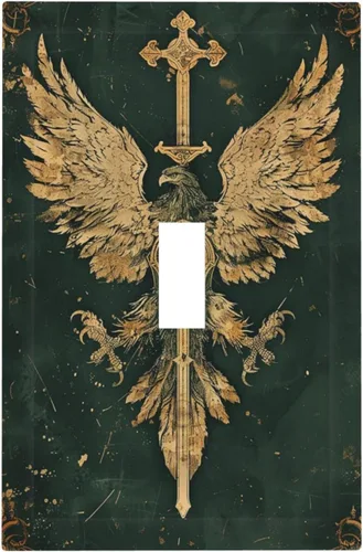 Vista 109 de Cubiertas de enchufe de pintura floral de grafiti de girasol abstracto, 1 palanca, 1 combinación basculante, placas de interruptor eléctrico, placa