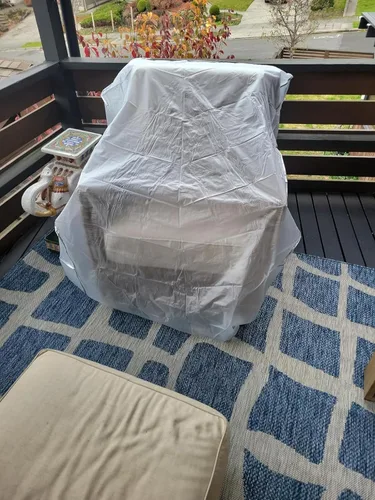 Vista 8 de Funda giratoria para silla de salón, fundas impermeables para sillas giratorias de patio para muebles de exterior