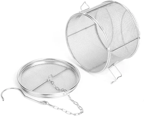 Vista 7 de Colador de bolas de té, condimentos de sopa de acero inoxidable, filtro de especias de separación, infusor de bolas de té de malla extrafina para té