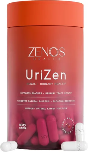 Zenos Health UriZen Suplemento de apoyo renal, salud del tracto urinario para mujeres, disolvente de cálculos renales y rompepiedras, suplementos
