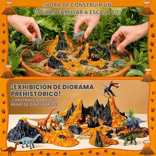 Vista 7 de Aydinids - Mini volcán con 12 figuras de plástico de dinosaurio