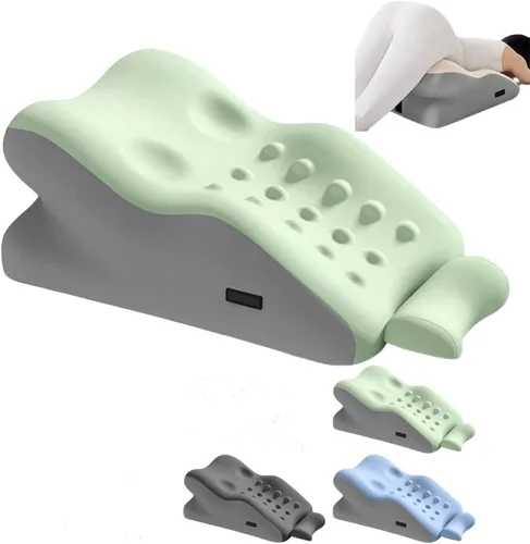 Vista 8 de Almohada ergonómica multiusos de cuña para parejas con puntos de masaje, espuma de alta densidad, funda extraíble, soporte para espalda, cintura