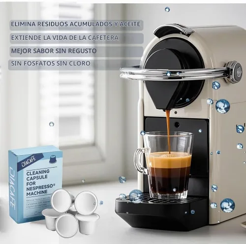 Vista 2 de Cápsula de limpieza compatible con máquina Nespresso, 6 cápsulas de limpieza para cafetera Nespresso Originaline, solución de descalcificación