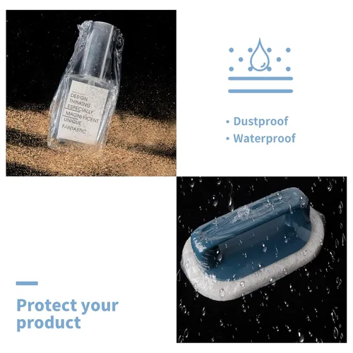 Vista 3 de 500 bolsas termorretráctiles de 6 x 8 pulgadas, bolsa retráctil transparente sin olor con orificio de ventilación, envoltura de película